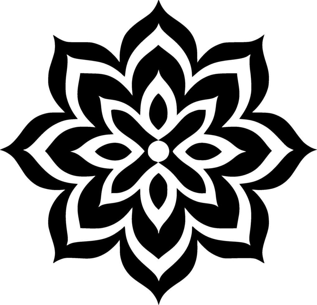 Mandala, Minimalist and Simple Silhouette - Vector illustration