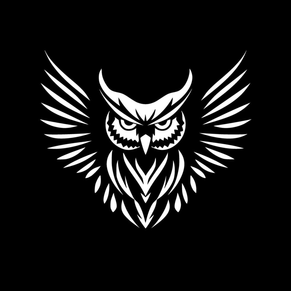 Owl, Minimalist and Simple Silhouette - Vector illustration