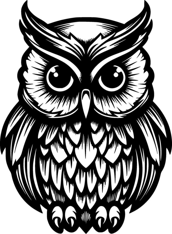 Owl Baby - High Quality Vector Logo - Vector illustration ideal for T-shirt graphic