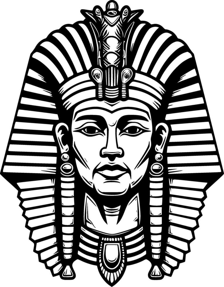 Pharaoh, Minimalist and Simple Silhouette - Vector illustration