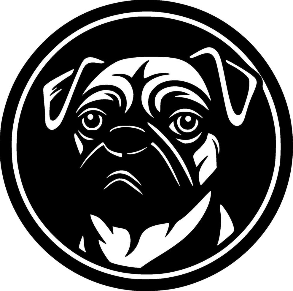 Pug - High Quality Vector Logo - Vector illustration ideal for T-shirt graphic