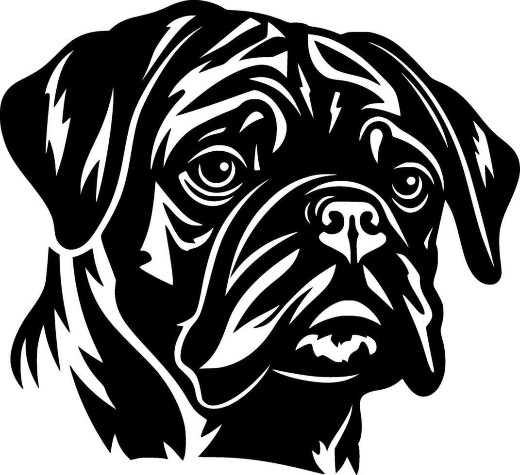 Pug - High Quality Vector Logo - Vector illustration ideal for T-shirt graphic