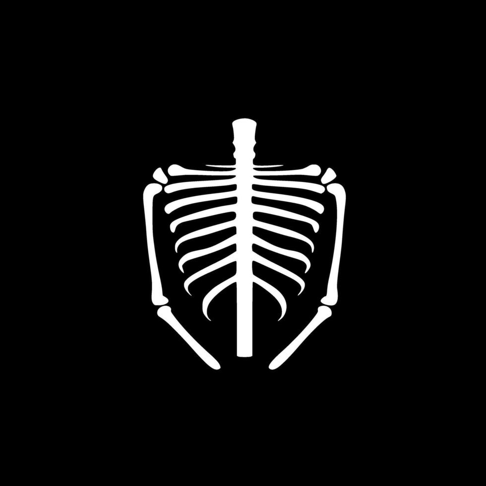 Rib Cage - Minimalist and Flat Logo - Vector illustration