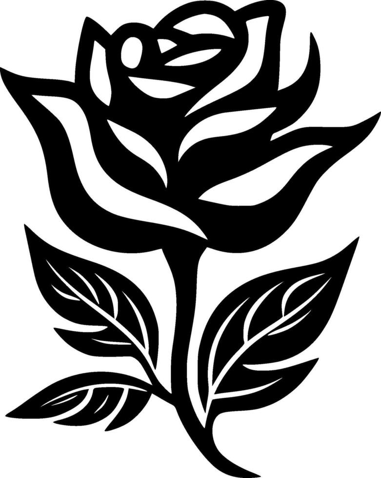 Rose - High Quality Vector Logo - Vector illustration ideal for T-shirt graphic