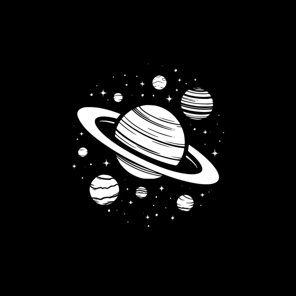 Space, Minimalist and Simple Silhouette - Vector illustration