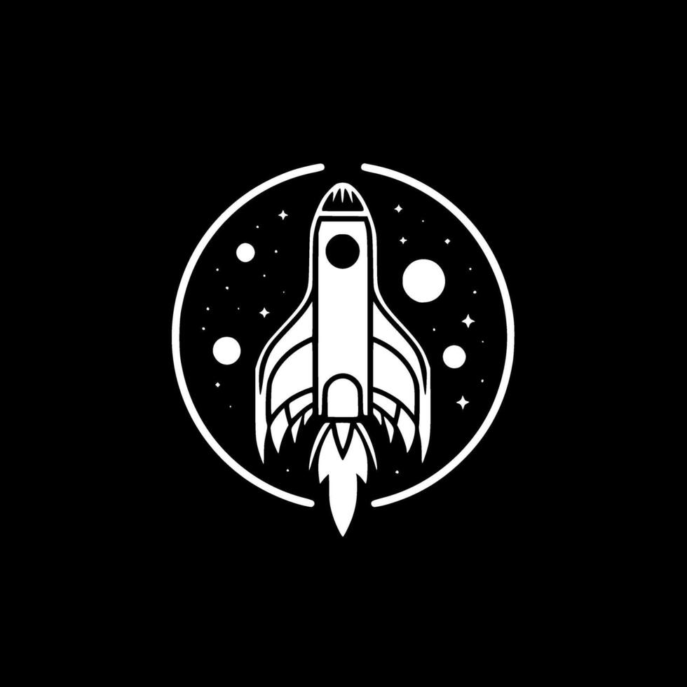 Space - Minimalist and Flat Logo - Vector illustration