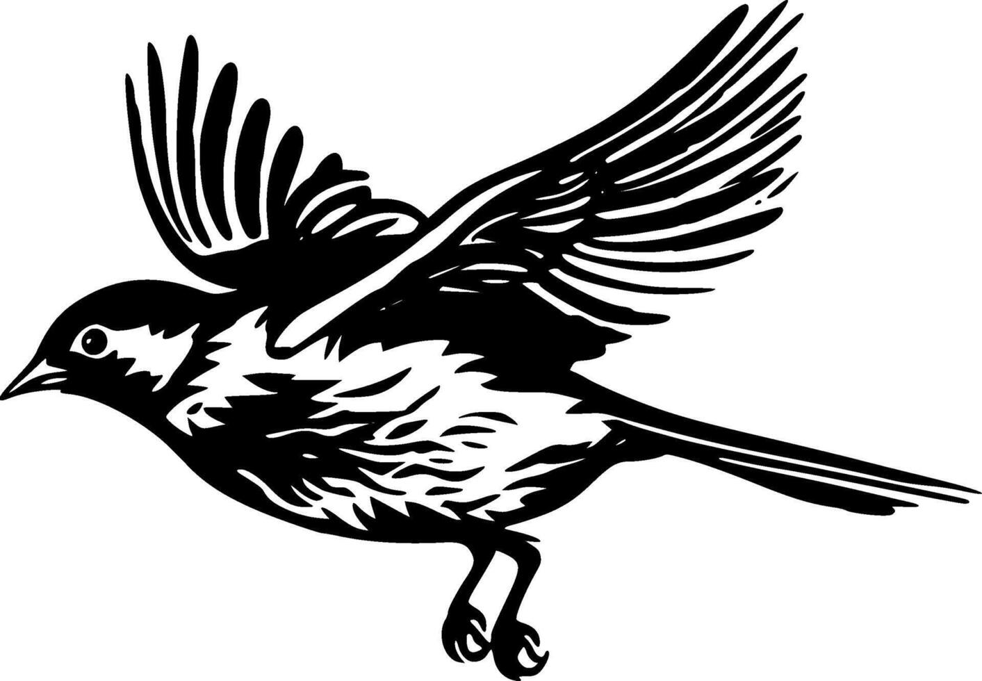 gorrión - minimalista y plano logo - vector ilustración