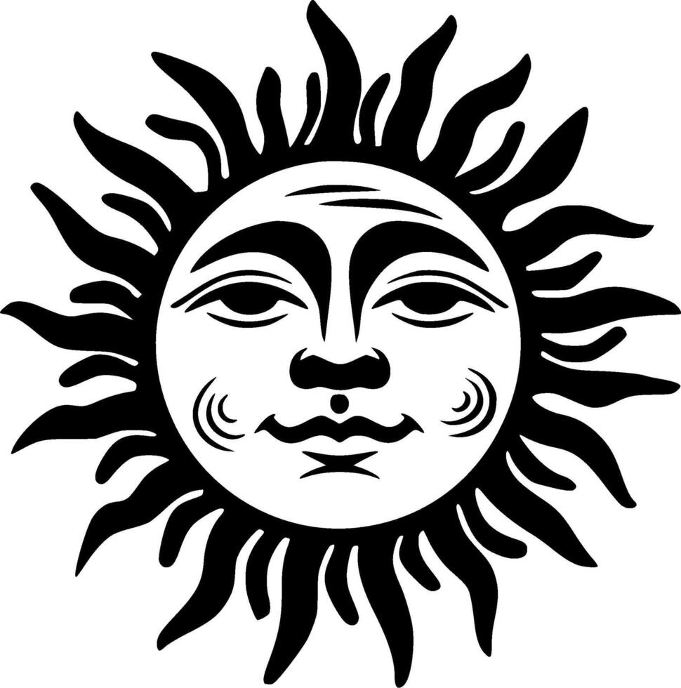 Sun - High Quality Vector Logo - Vector illustration ideal for T-shirt graphic