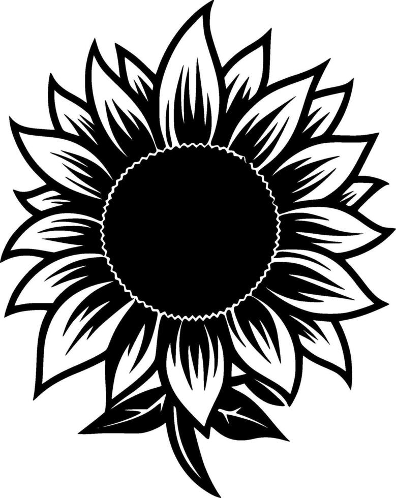 Sunflower - High Quality Vector Logo - Vector illustration ideal for T-shirt graphic