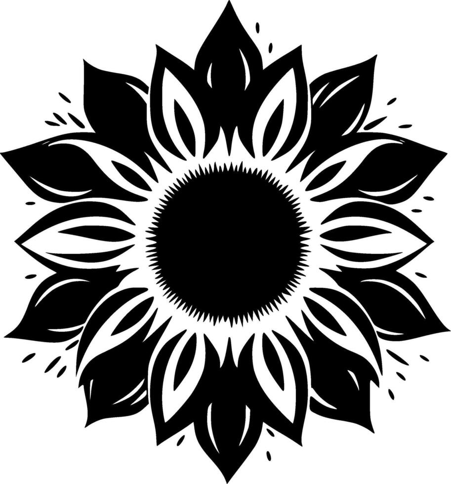 girasol - minimalista y plano logo - vector ilustración