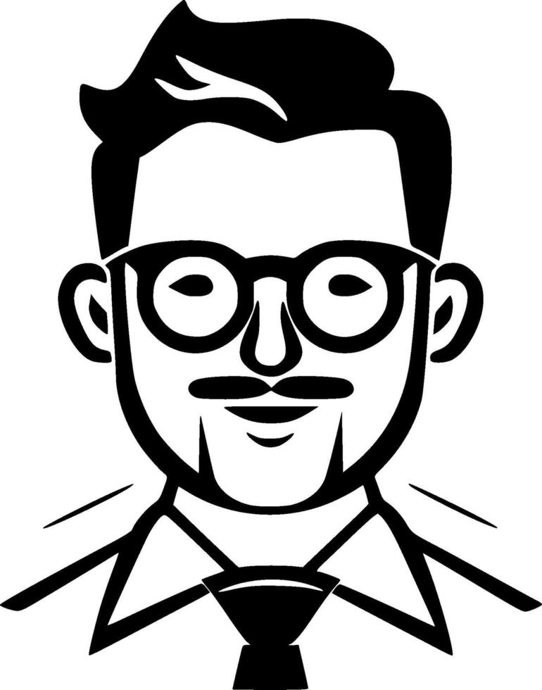 profesor - minimalista y plano logo - vector ilustración