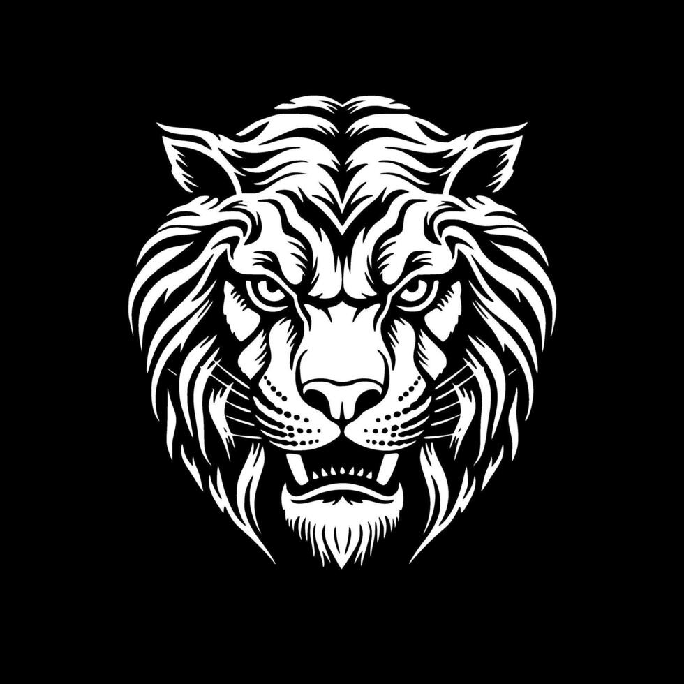 Tiger, Minimalist and Simple Silhouette - Vector illustration