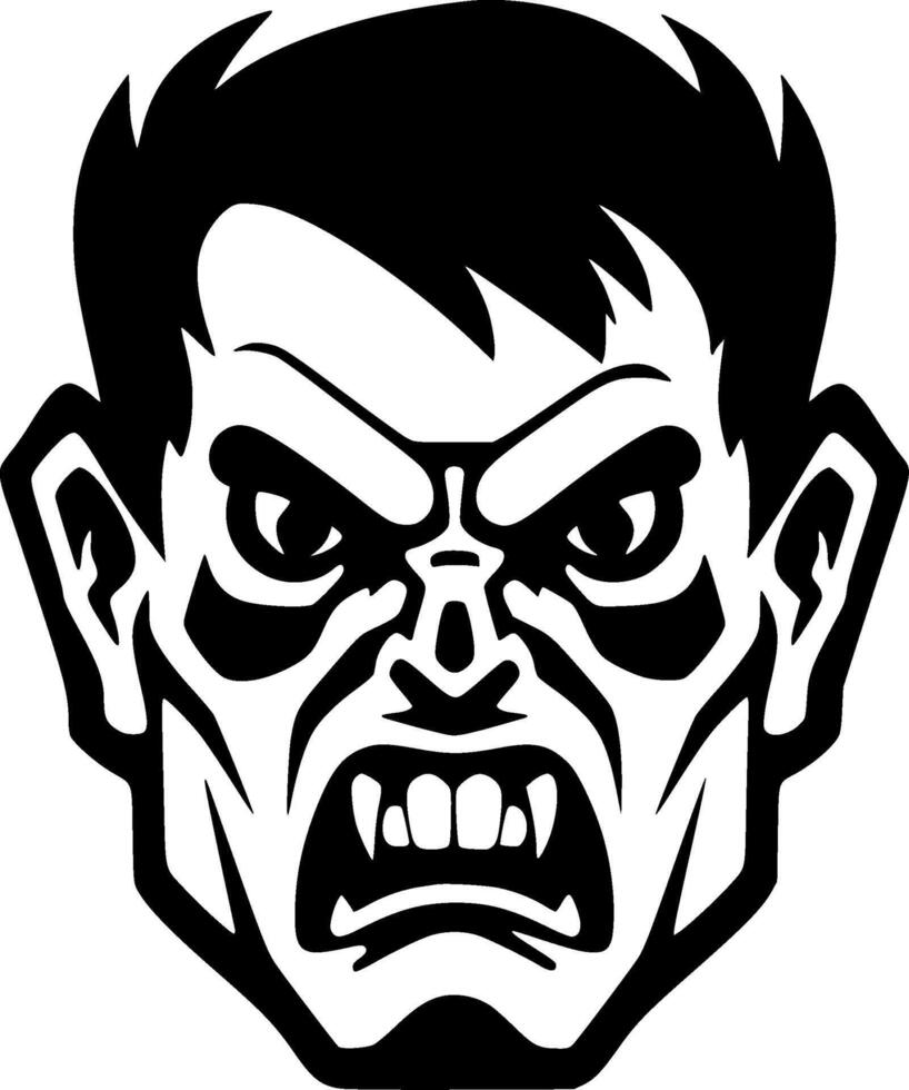 Vampire - Black and White Isolated Icon - Vector illustration