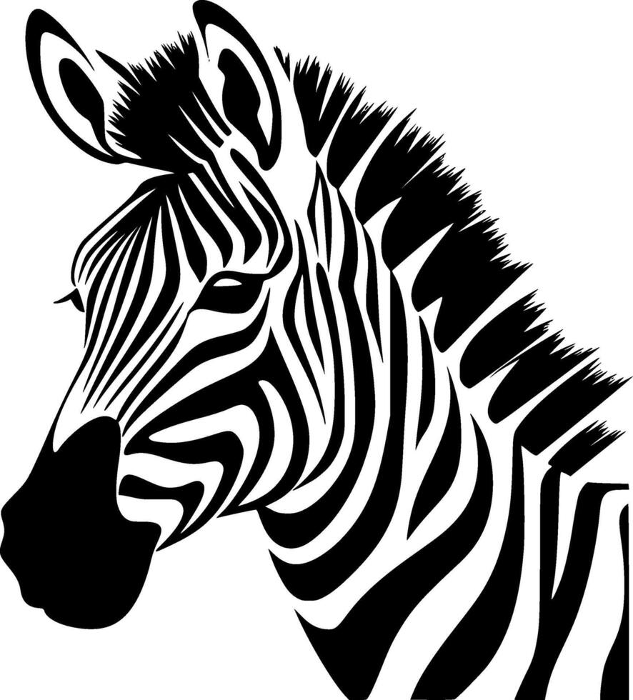 Zebra - Minimalist and Flat Logo - Vector illustration