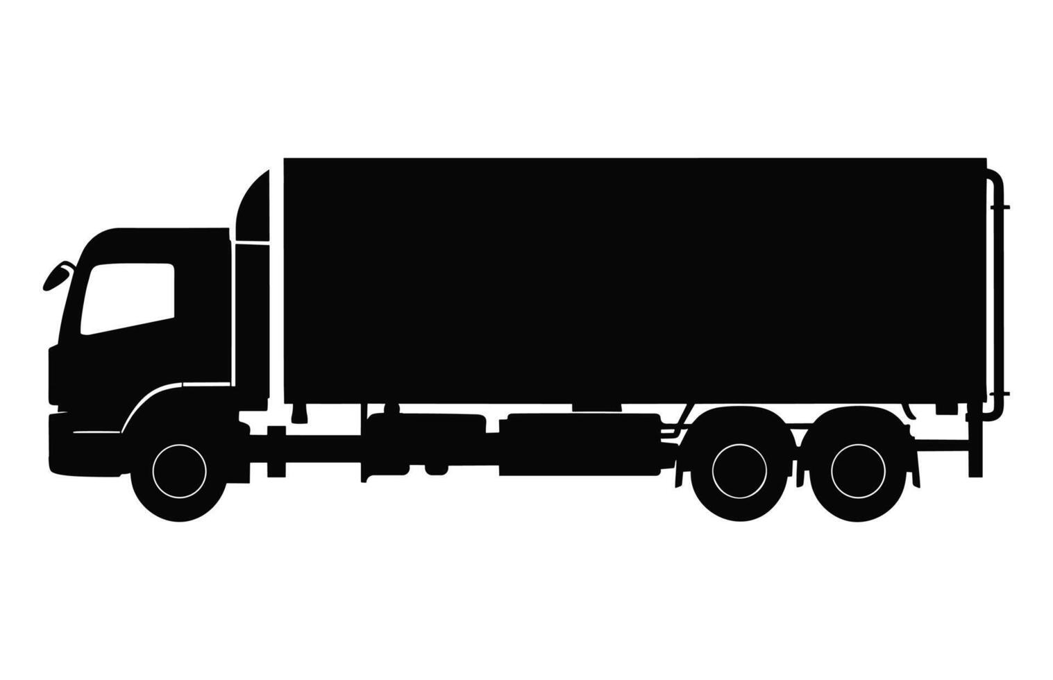 Leche camión silueta aislado en un blanco fondo, Clásico Leche petrolero camión negro vector