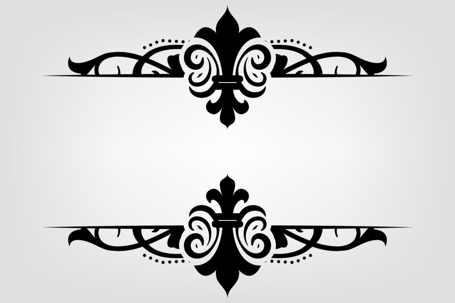 texto separador barroco decorar divisor libro tipografía ornamento diseño elementos Clásico divisor formas frontera ilustración vector