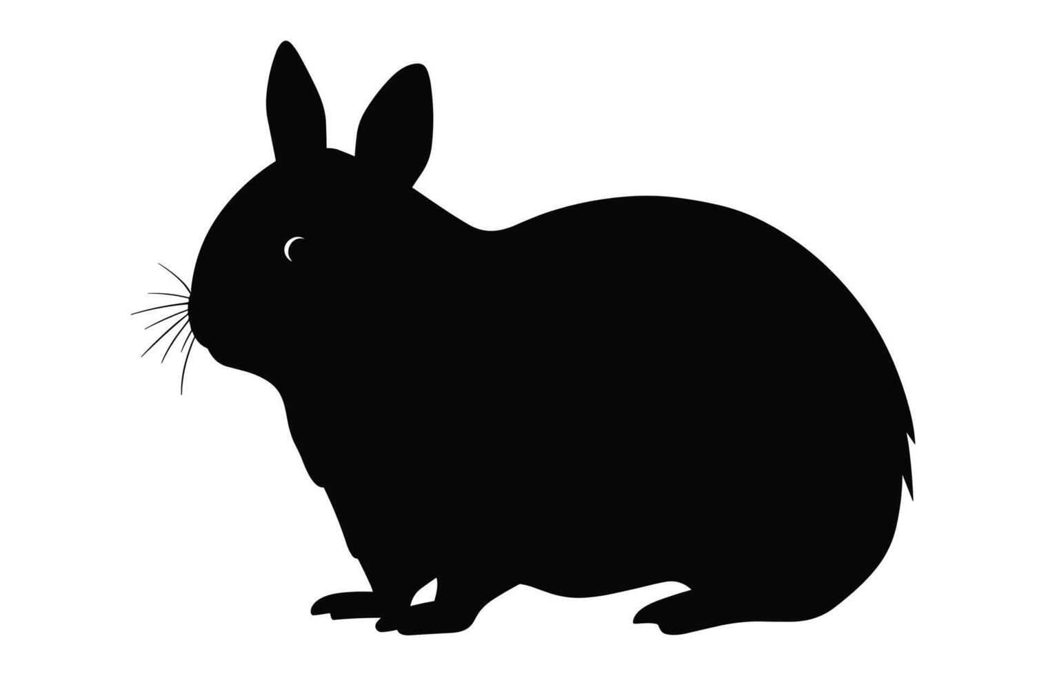 chinchilla silueta vector aislado en un blanco fondo, hámster negro clipart