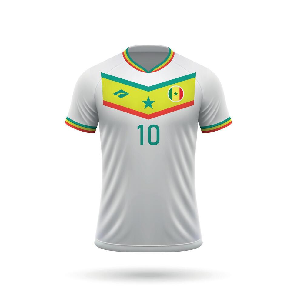 3d realistic soccer jersey Senegal national team 2024 vector