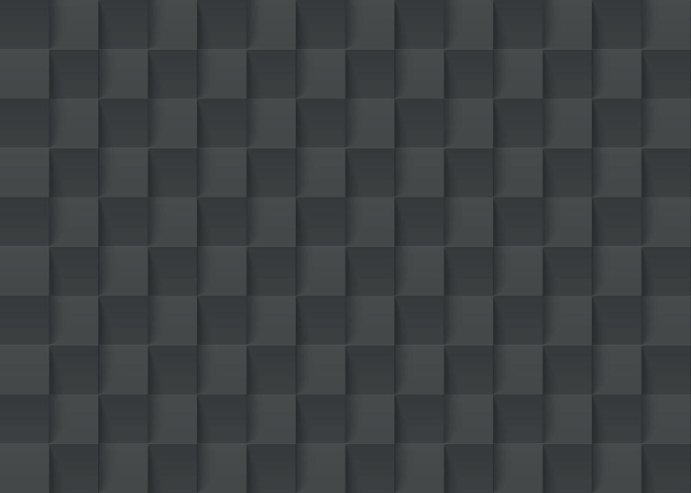 Black tile geometric seamless pattern. Texture interior wall panel vector