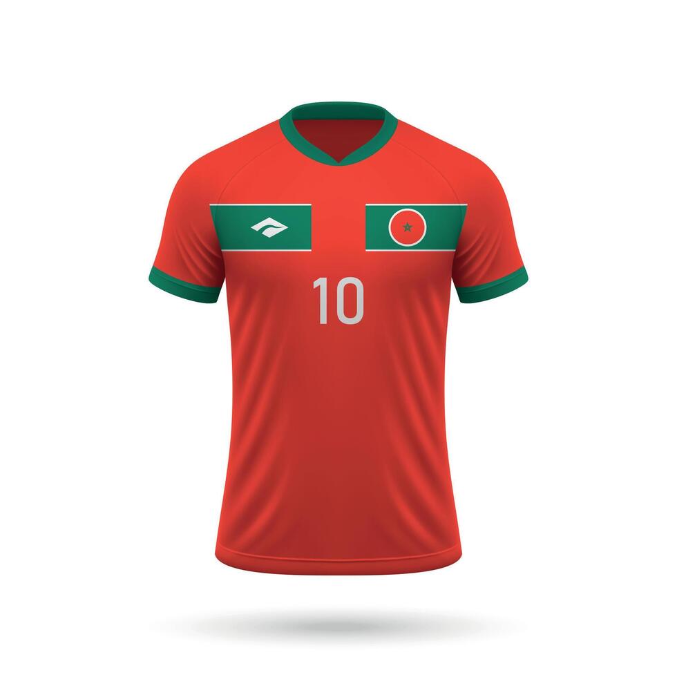 3d realista fútbol jersey Marruecos nacional equipo 2024 vector