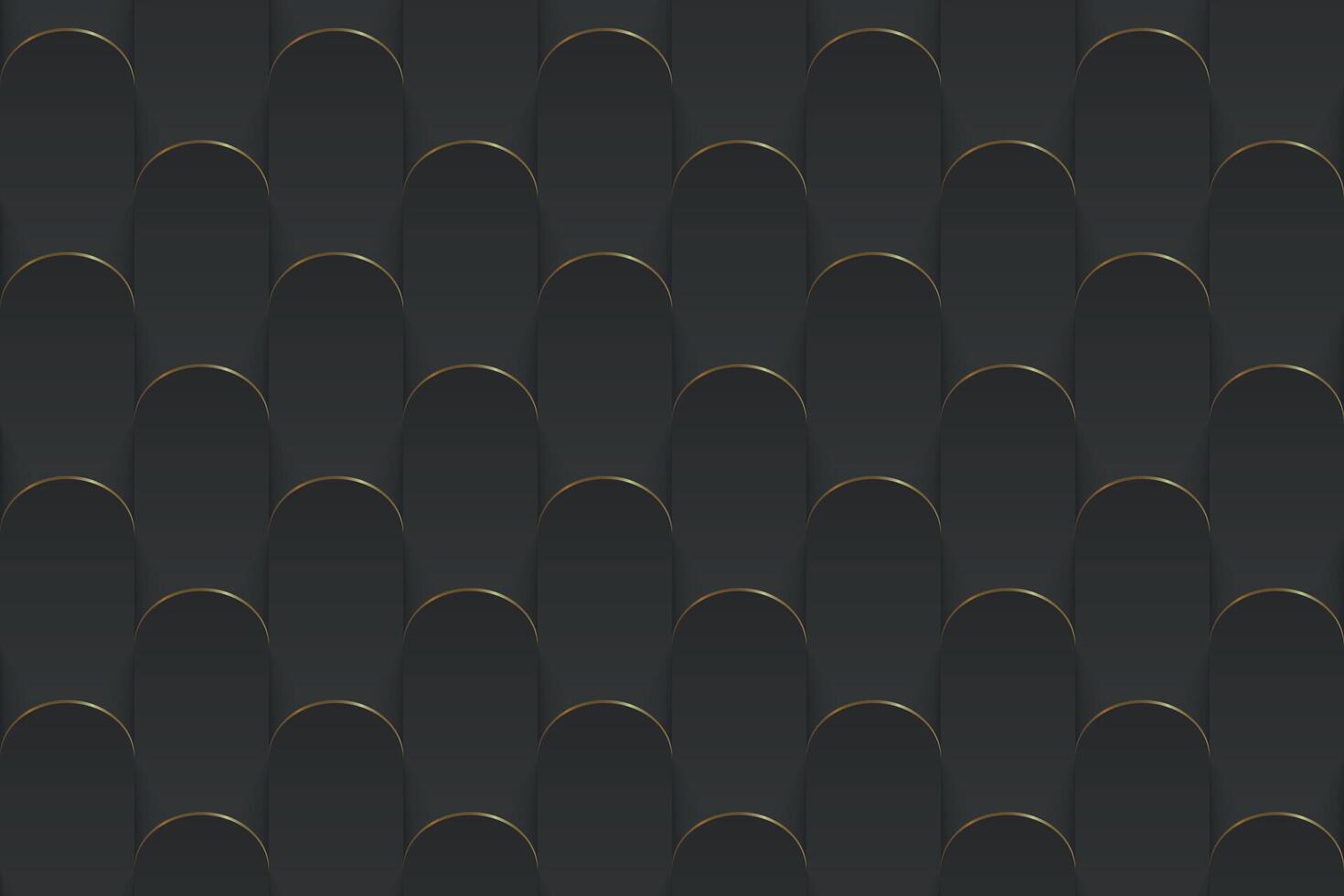 Black rich tile geometric seamless pattern. vector