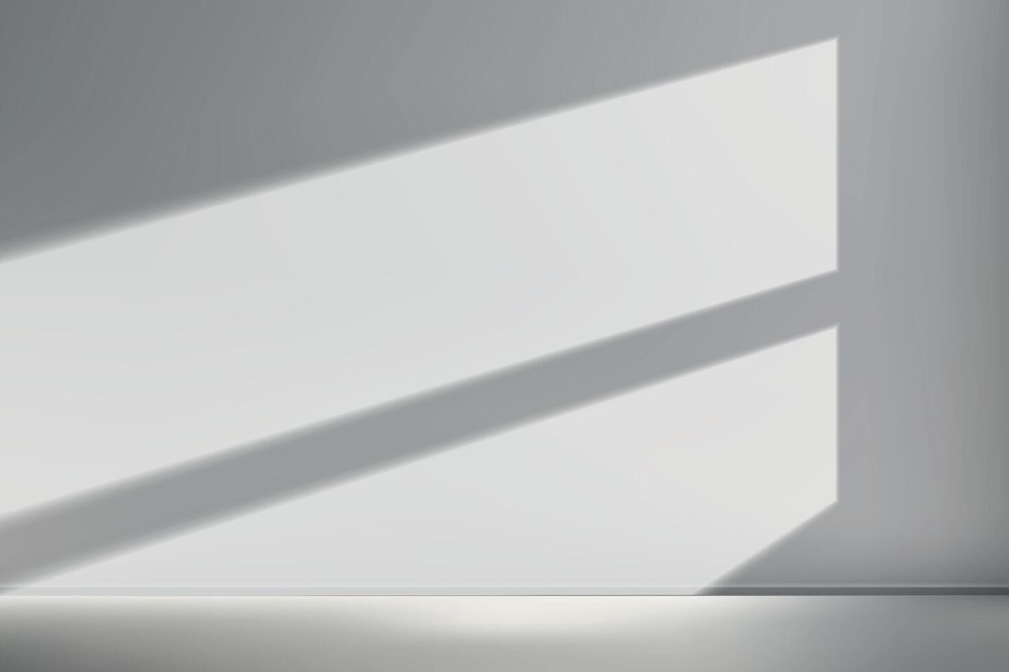 Minimalist composition of light and shadow on a white wall vector