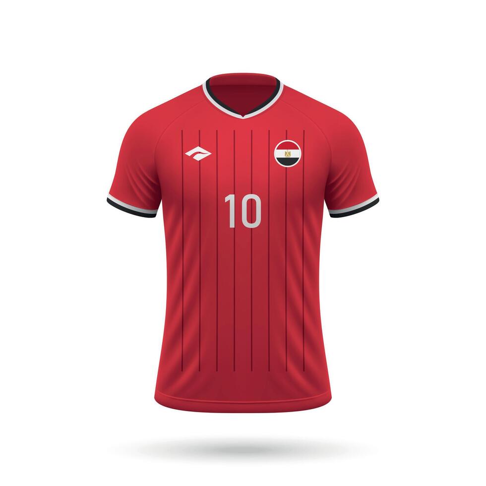 3d realista fútbol jersey Egipto nacional equipo 2024 vector