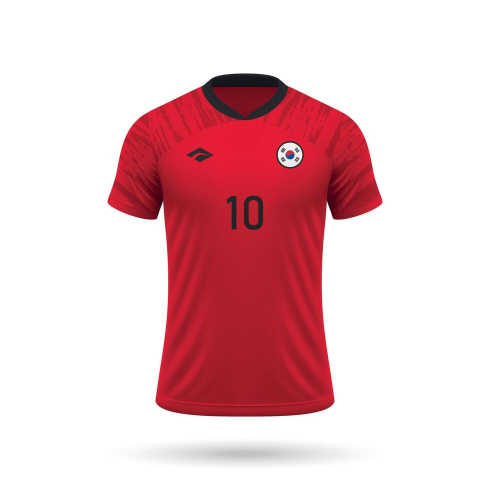3d realistic soccer jersey South Korea national team 41010743 Vector