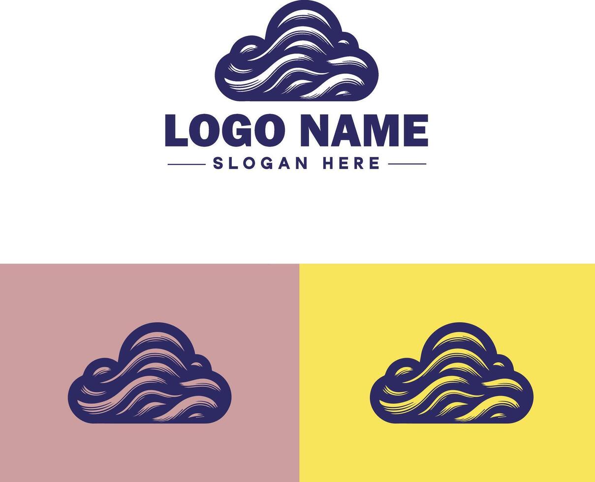 nube logo icono vector Arte gráficos para negocio marca aplicación icono cielo nube logo modelo