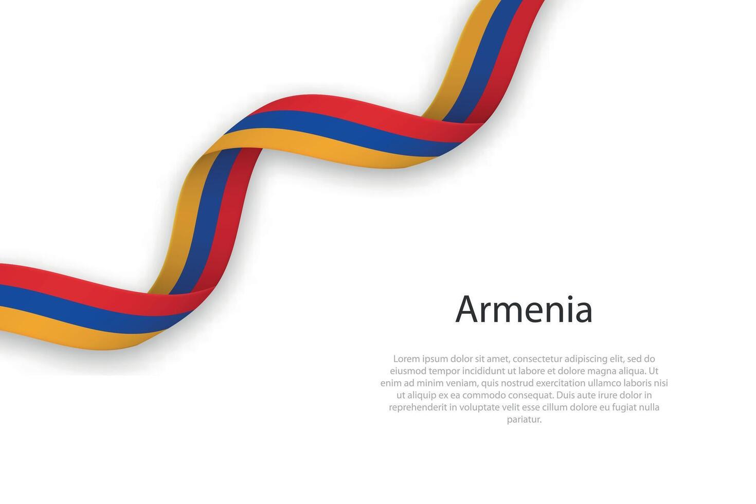 ondulación cinta con bandera de Armenia vector