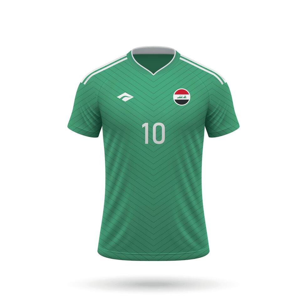 3d realista fútbol jersey Irak nacional equipo 2024 vector