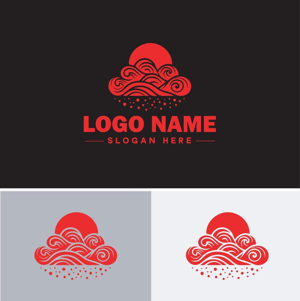 Cloud logo icon vector art graphics for business brand app icon sky cloud logo template