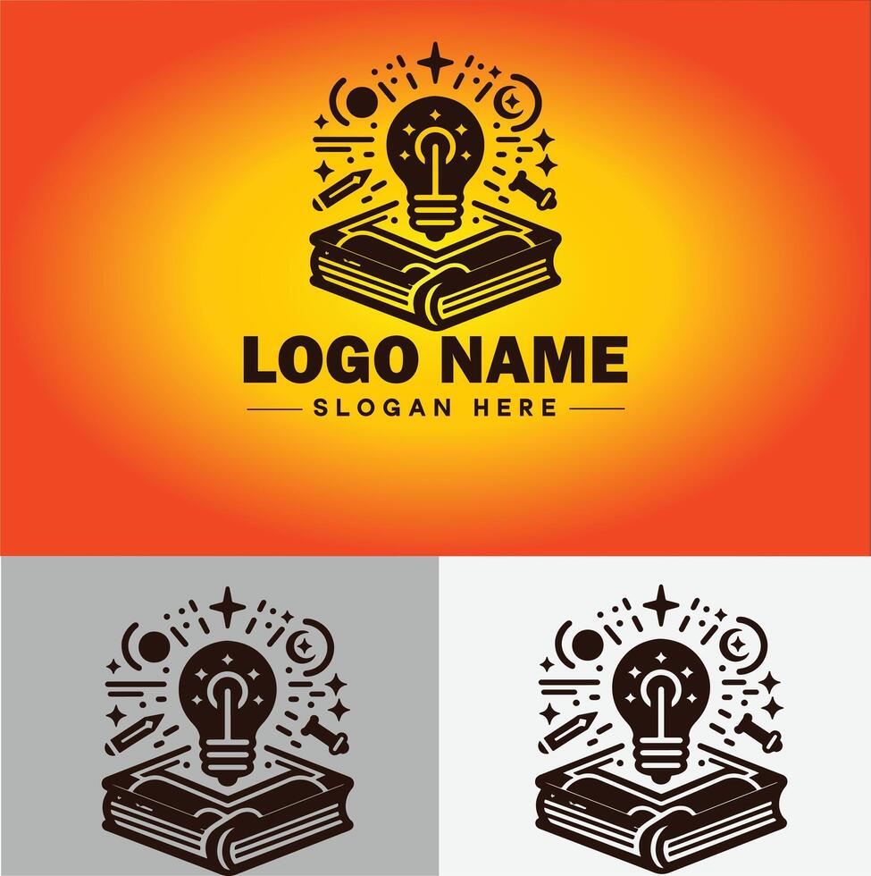 book logo icon vector for bookstore book company publisher encyclopedia library education logo template