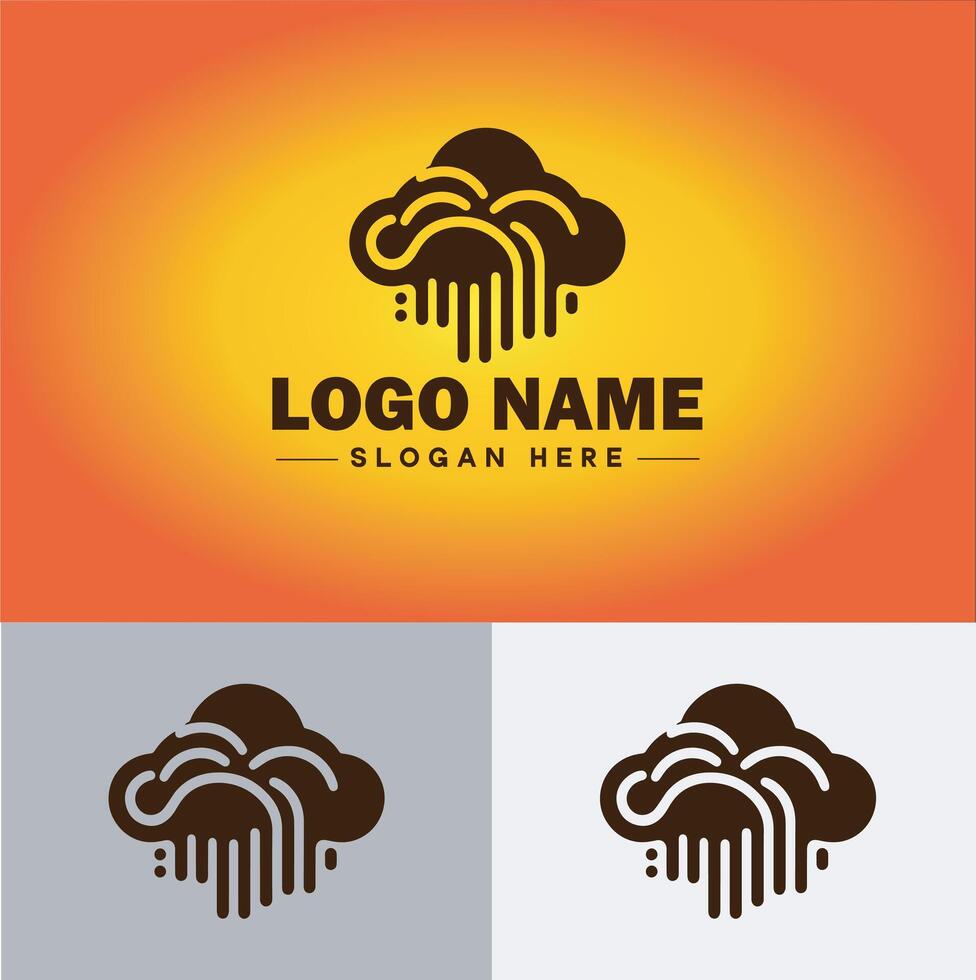 nube logo icono vector Arte gráficos para negocio marca aplicación icono cielo nube logo modelo