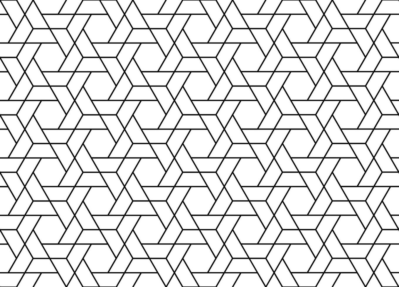 Abstract geometric seamless pattern. Black and grid lines vector