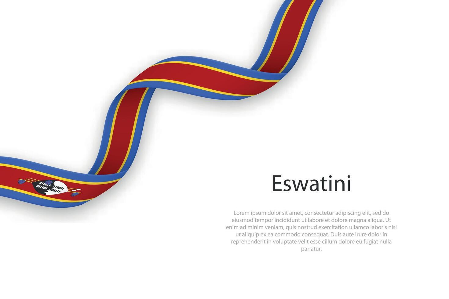 ondulación cinta con bandera de eswatini vector