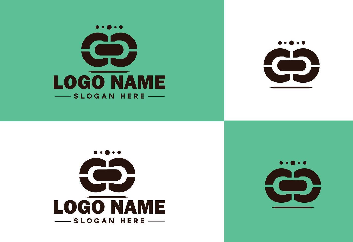 Chain icon logo vector art graphics for business brand app icon Chain logo template