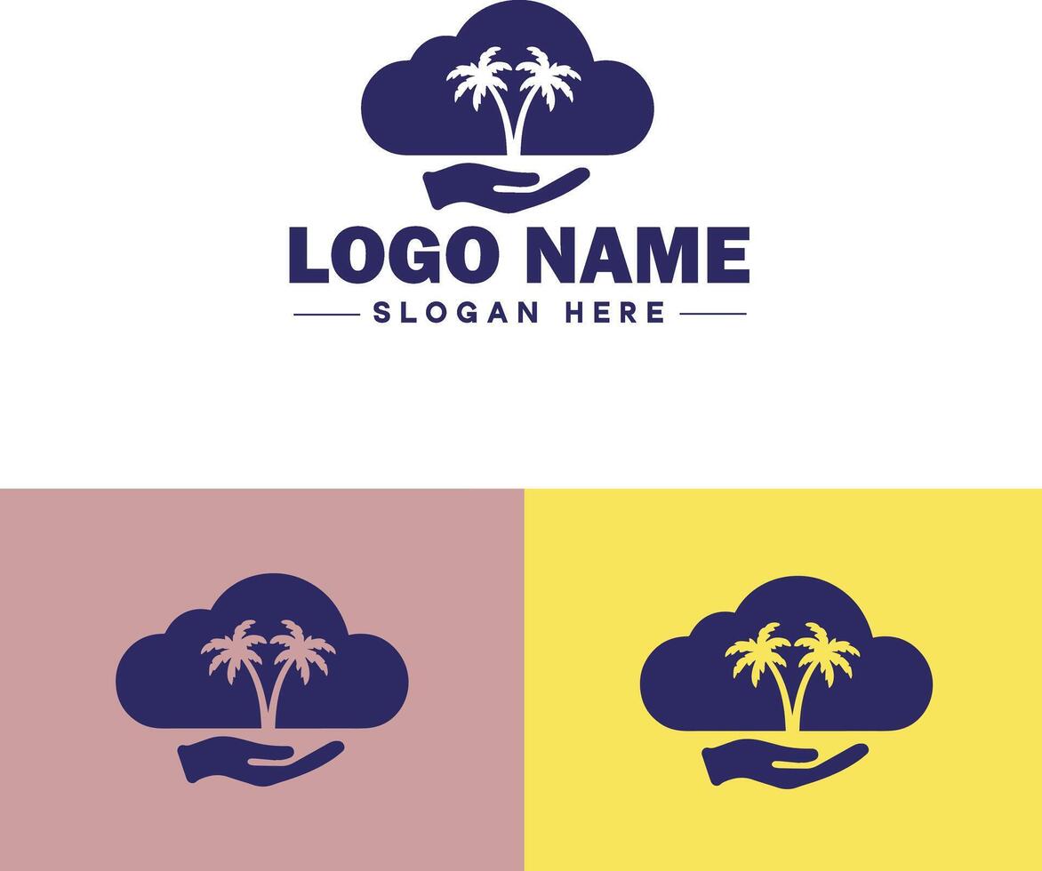 nube logo icono vector Arte gráficos para negocio marca aplicación icono cielo nube logo modelo