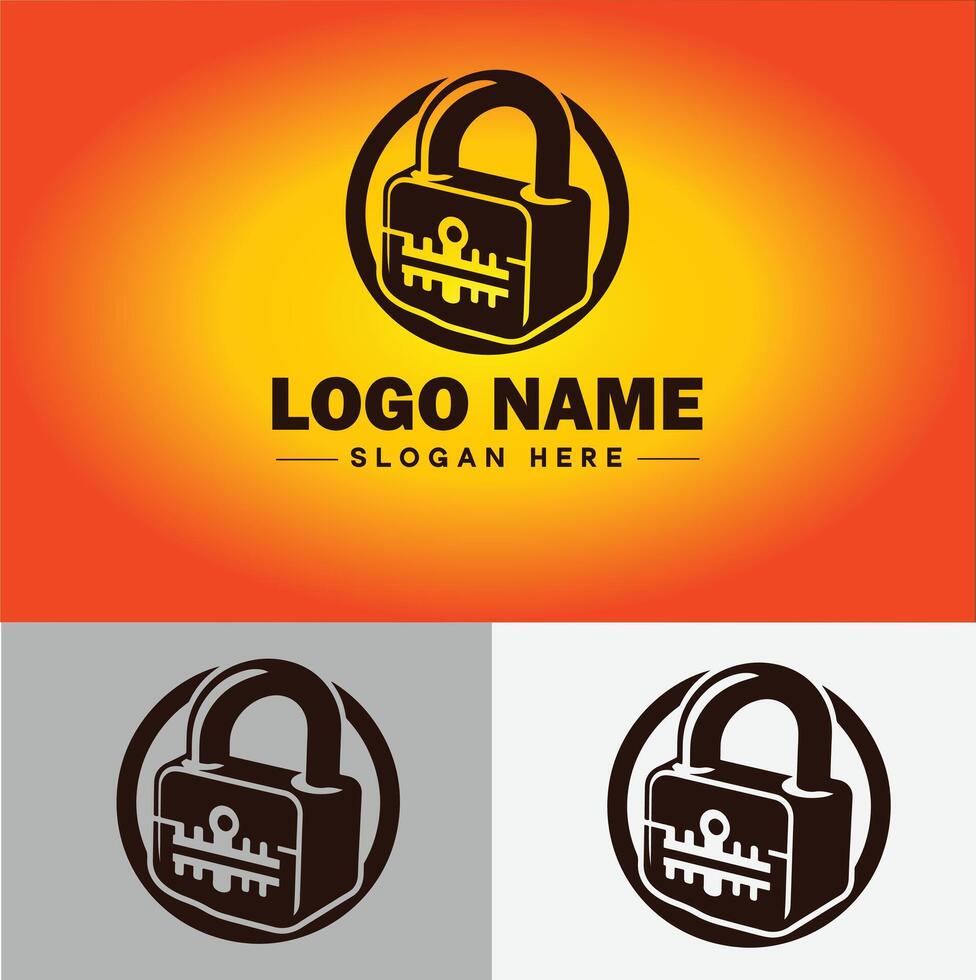 Lock icon logo safety security protection vector for business brand icon lock logo template