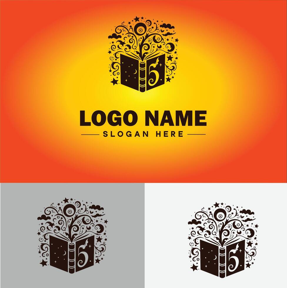 book logo icon vector for bookstore book company publisher encyclopedia library education logo template