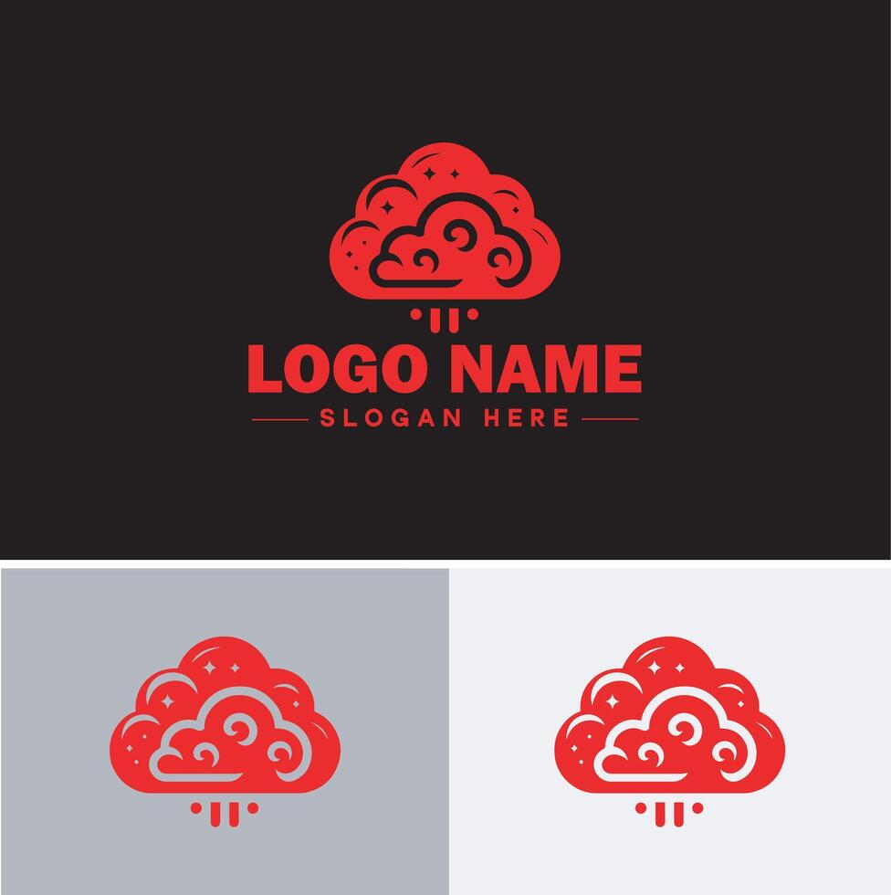 Cloud logo icon vector art graphics for business brand app icon sky cloud logo template