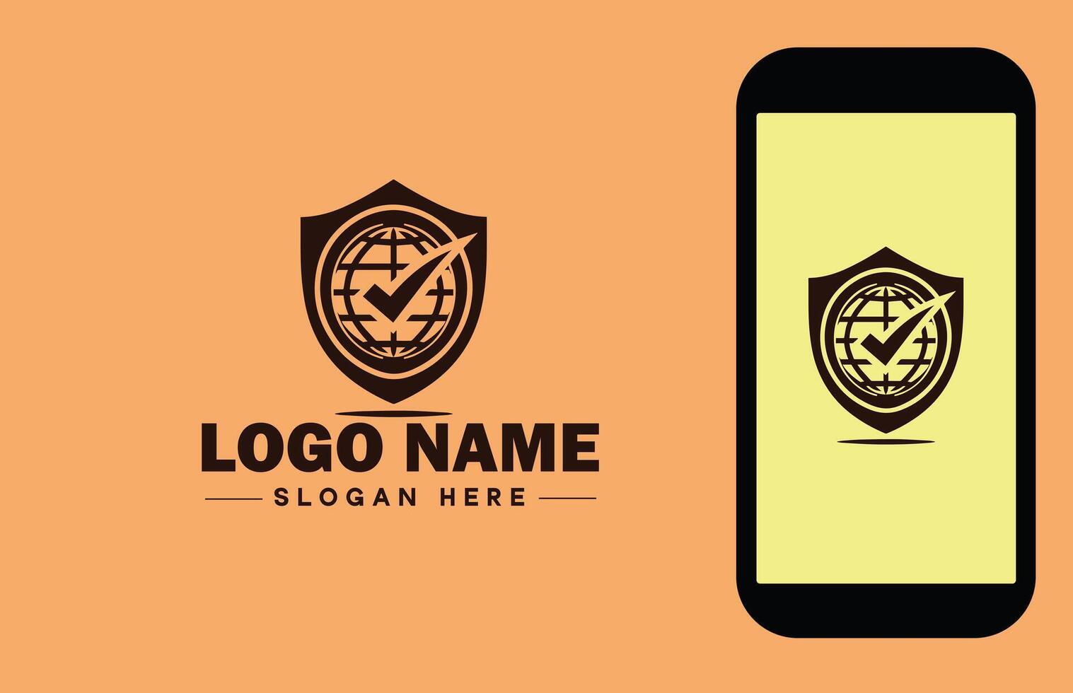 Checkmark logo icon vector art graphics for business brand app icon check mark right symbol tick ok correct logo template