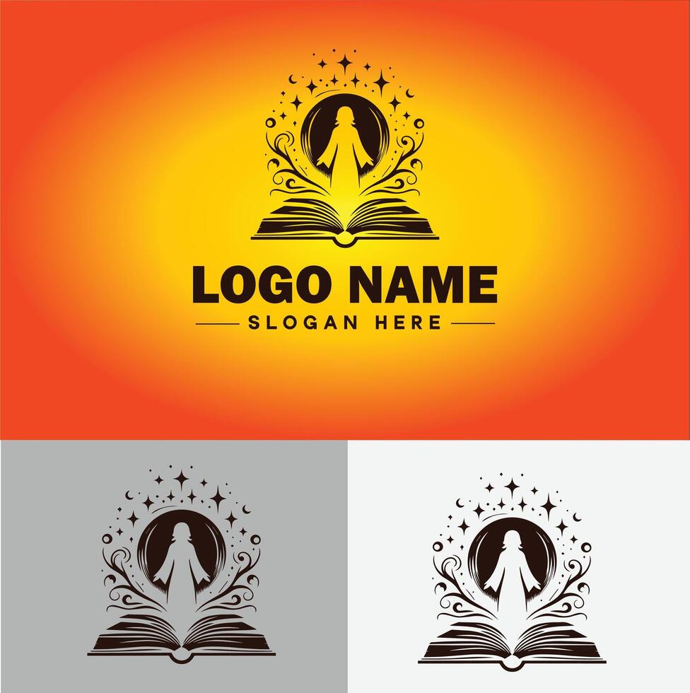 book logo icon vector for bookstore book company publisher encyclopedia library education logo template