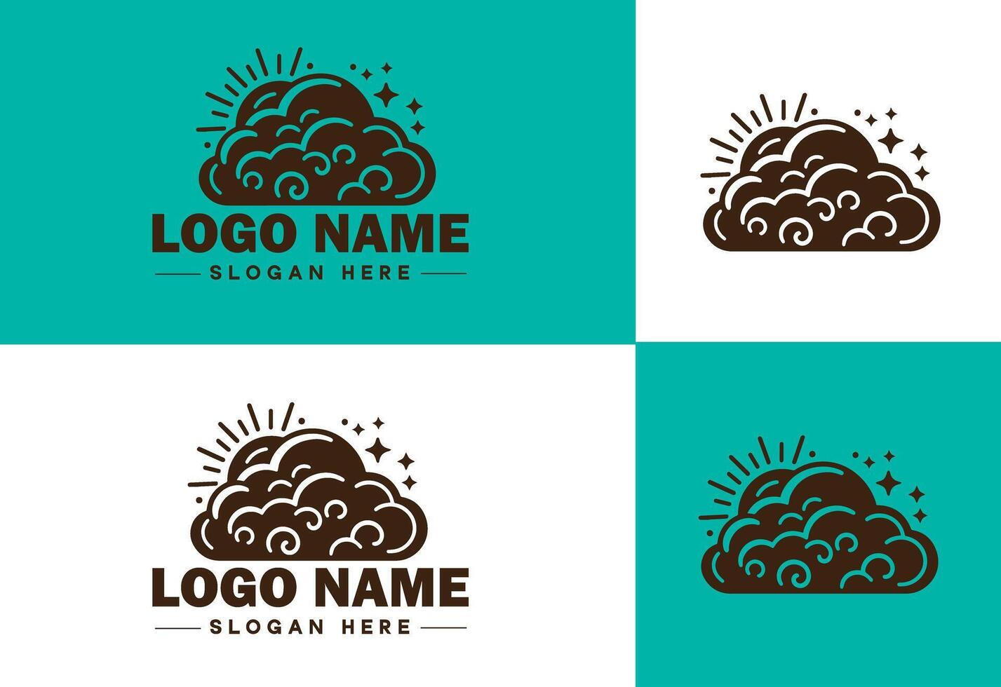 Cloud logo icon vector art graphics for business brand app icon sky cloud logo template