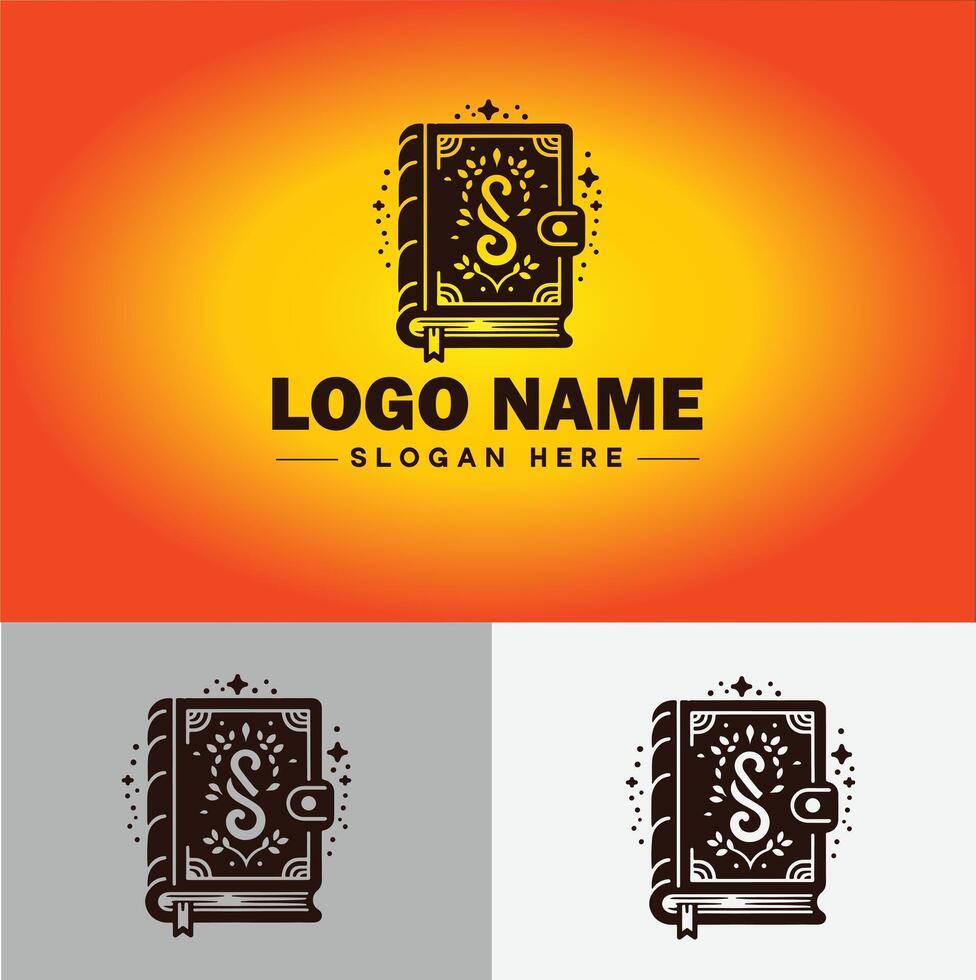 book logo icon vector for bookstore book company publisher encyclopedia library education logo template