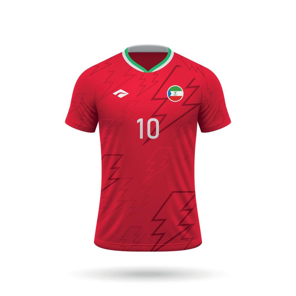 3d realista fútbol jersey ecuatorial Guinea nacional equipo 2024 vector