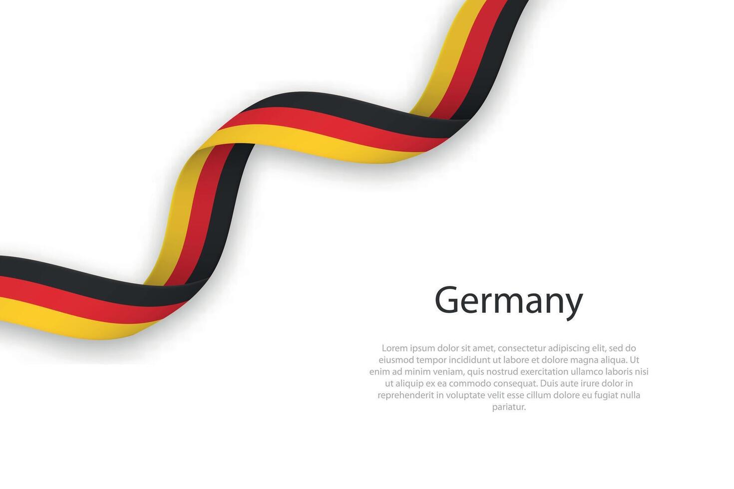 Waving ribbon with flag of Germany vector