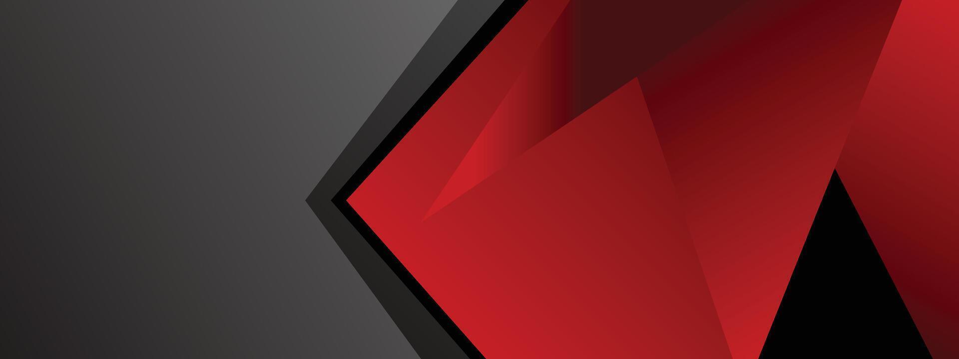 black and red abstract modern banner design vector