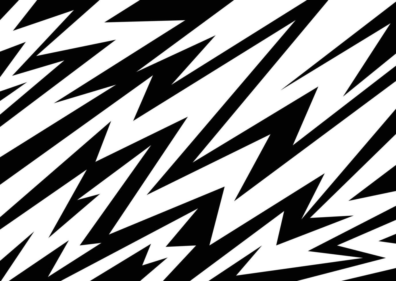 Abstract black and white background with spikes and zigzag line pattern vector