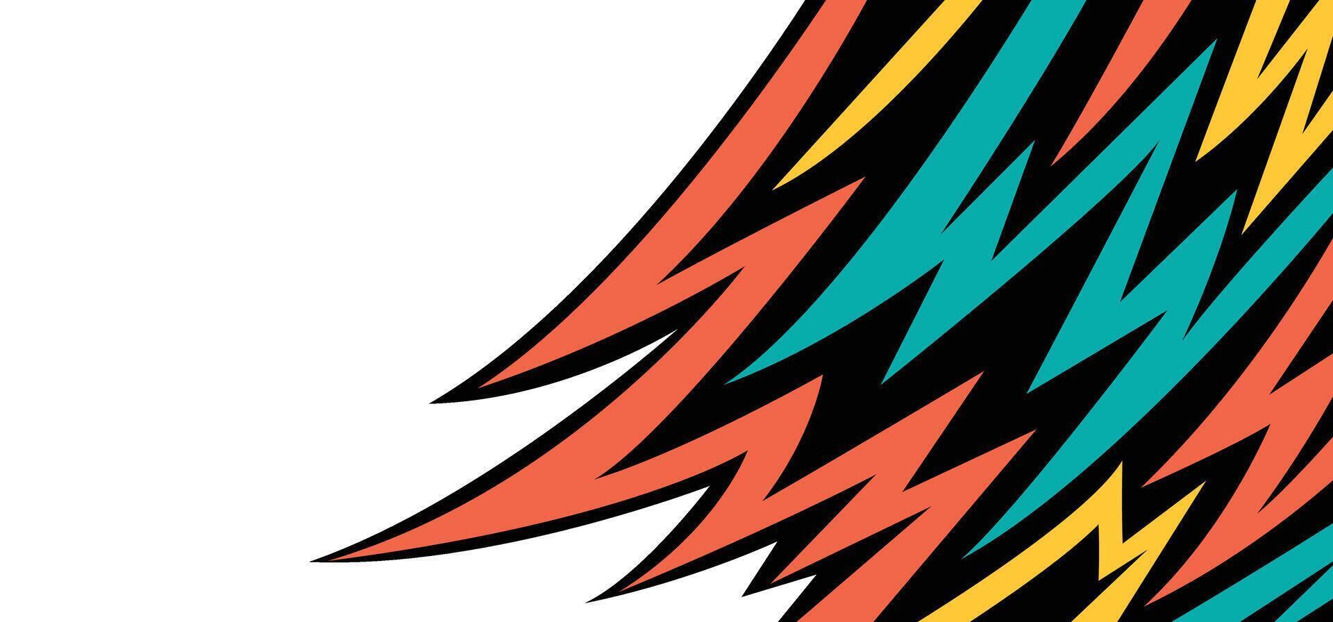 Abstract background lightning and arrow line pattern with some copy space area vector